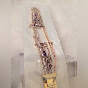 Watch Band Apple Watch. Leopard faux fur faux leather rhinestones